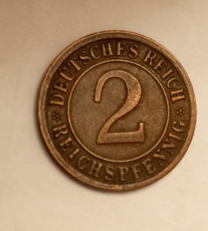 A Deutsche reich 1924 2 phenning