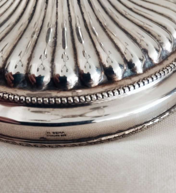 A sterling silver 5 candle table center piece
