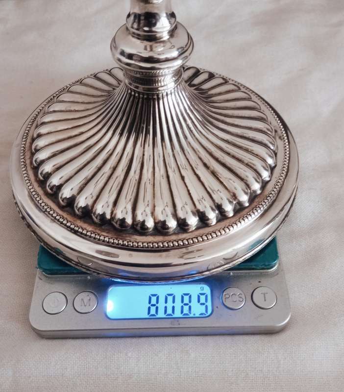 A sterling silver 5 candle table center piece