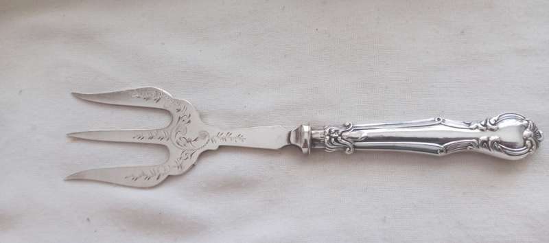 A lovely vintage silver cake fork