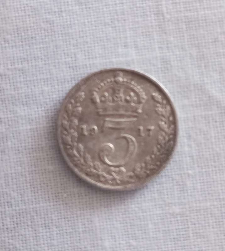 A fine 1917 George three pence