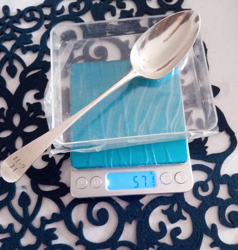 Beautiful silver serving spoon Georgian Bateman hallmarks