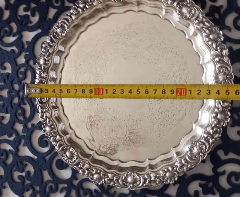 A fine silver plate tray vintage