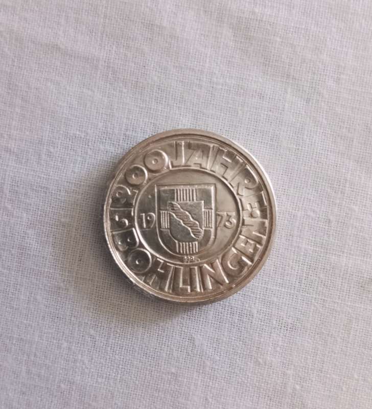 A silver  bohlingen city anniversary Commerative silver