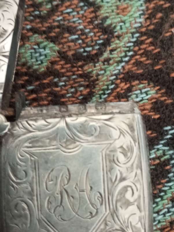 A pigmi sized engraved  silver vesta case 1898