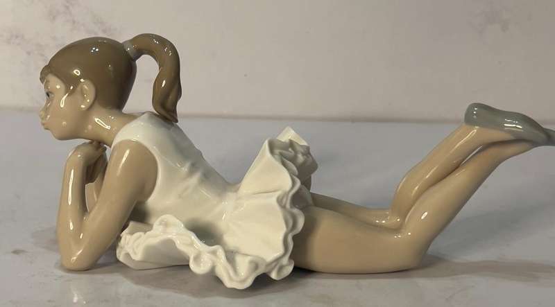 Nao by Lladro Ballerina- Laying down
