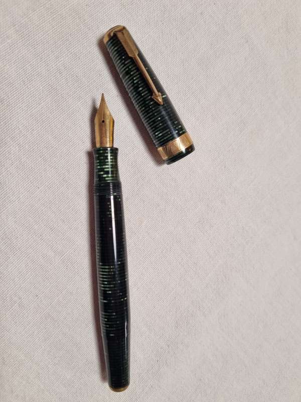 Parker Vacumatic Major Fountain Pen Grean pearl colour