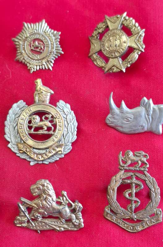 RHODESIAN ARMED FORCES - 12 X PERIOD CAST BADGES USED FOR COMMEMORATIVE DISPLAYS   (8780)