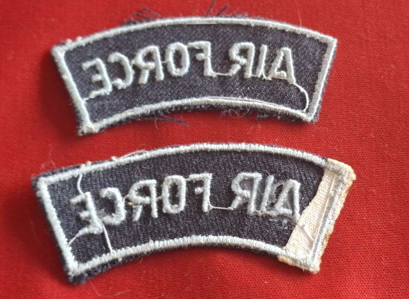 RHODESIAN AIR FORCE - PAIR OF SHOULDER TITLES - SERVICE DRESS    (8839)