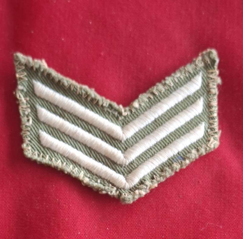 RHODESIAN ARMY - SERGEANT  COMBAT DRESS STRIPES                 (8928)