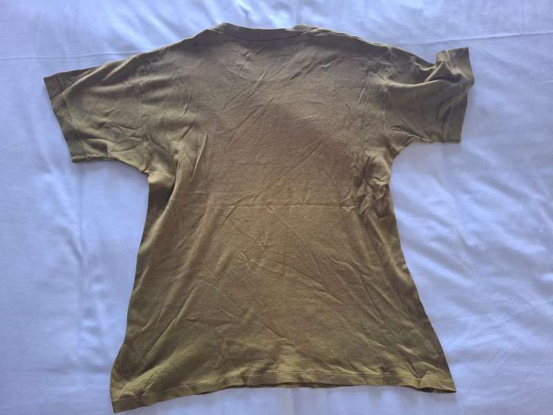 RHODESIAN ARMY  - TEE SHIRT - MADE MONOGRAM SIZE 44 (L) - INSCRIBED TO A  SELOUS SCOUT (113)