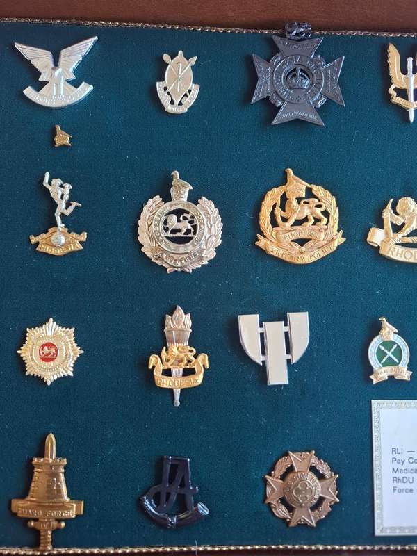 RHODESIAN ARMED FORCES - REUTELER BADGE SET - ALL ORIGINAL - GOOD CONDITION     (130)