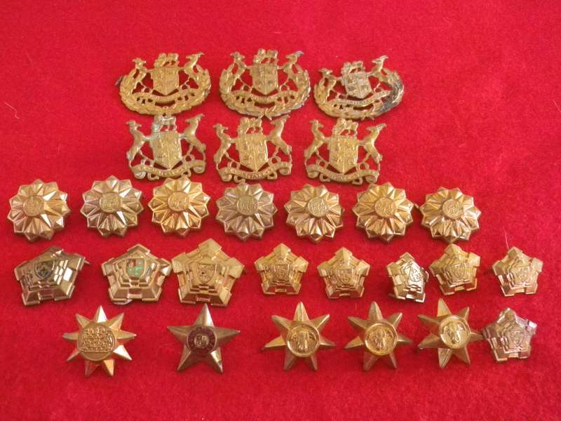 SADF ETC. ASSORTED LOT METAL RANK BADGES                                  (8895B)