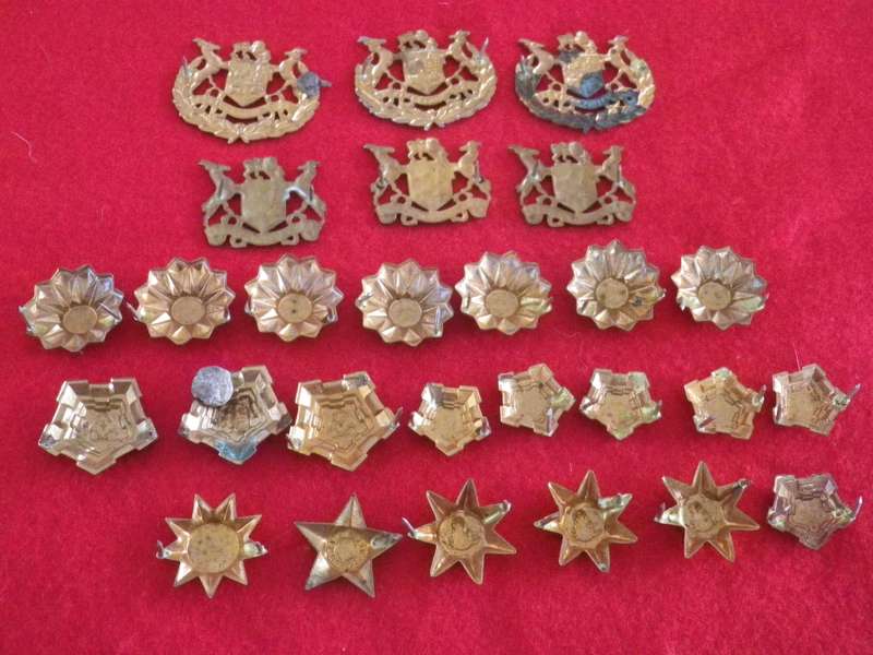 SADF ETC. ASSORTED LOT METAL RANK BADGES                                  (8895B)
