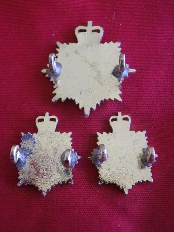 RHODESIAN ARMY SERVICES CORPS. QC ANODISED CAP + FACING PAIR COLLARS  PRE 1970    (8720)