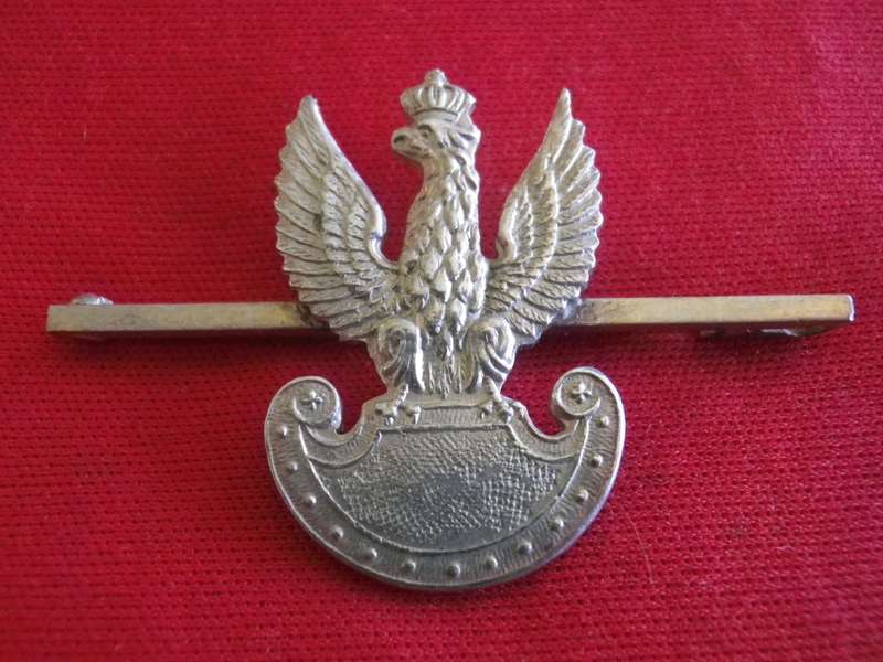 GREAT BRITAIN - POLISH AIR FORCE / RAF SQUADRON SILVER SWEETHEART BROOCH / TIE PIN (104)