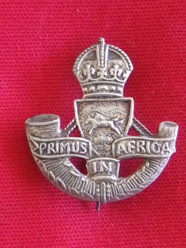 SOUTH AFRICA - DURBAN LIGHT INFANTRY SILVER WW2 ERA  SWEETHEART BROOCH / LAPEL BADGE           (114)