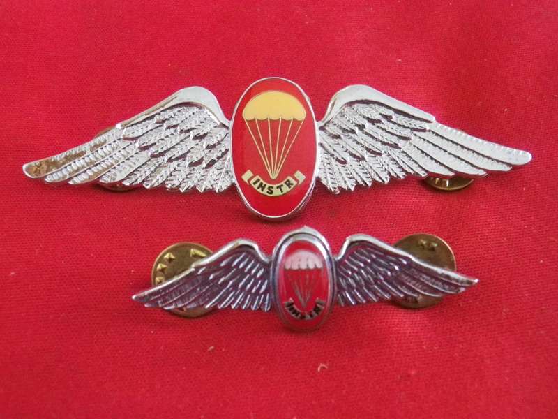 SADF - SA PARA FREE FALL INSTRUCTOR CHROMED ENAMEL WINGS - FULL + MESS DRESS   (8865)