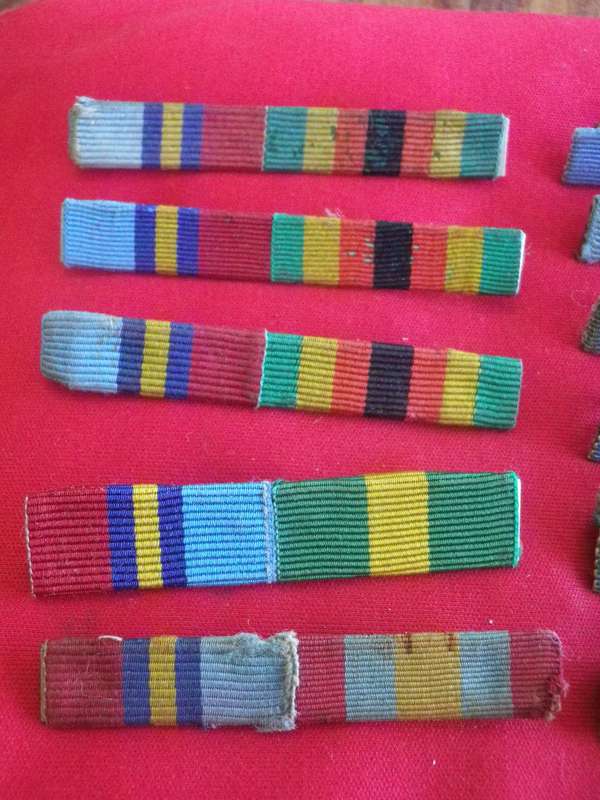 RHODESIA -  MEDAL RIBBON BAR LOT - ALL HAVE LUGS / PINS    (148)
