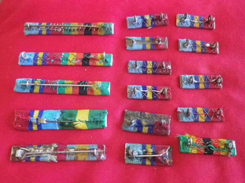 RHODESIA -  MEDAL RIBBON BAR LOT - ALL HAVE LUGS / PINS    (148)