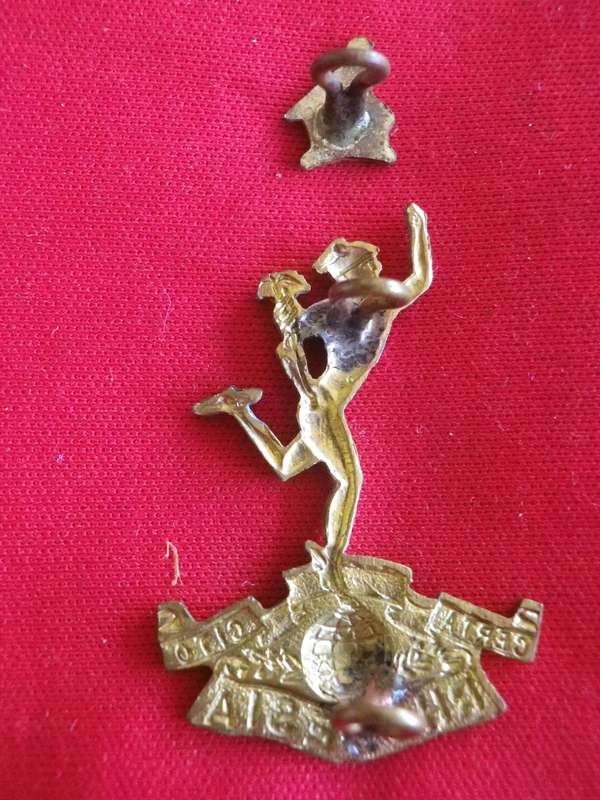 RHODESIAN SIGNALS BIMETAL BERET BADGE + ZIM BIRD      (8817)