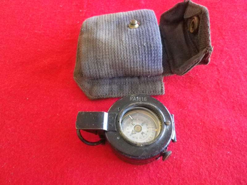 RHODESIAN ARMY - PRISMATIC MARCHING COMPASS + POUCH - STAMPED RA1816- READ MORE BELOW  (8973)