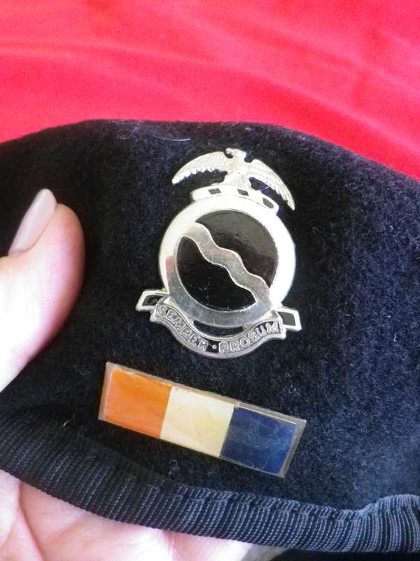 SADF - REGIMENT MOOI RIVER BERET + ARMOUR BALKIE - SIZE 55 (8950)