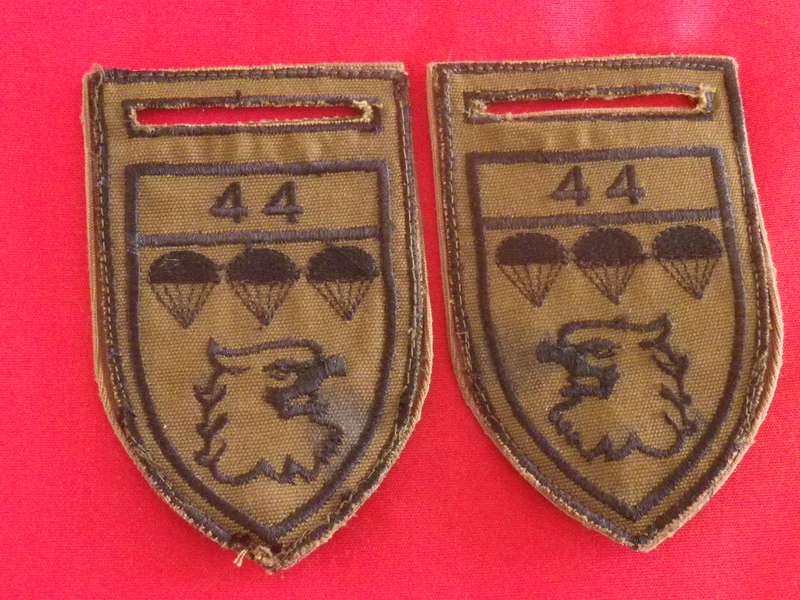 SADF - 44 PARA BRIGADE - 3 PARA BN. FACING PAIR SUBDUED SHOULDER FLASHES (8876)