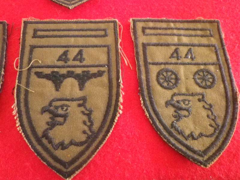 SADF - 44 PARA LOT - 7 SUBDUED FLASHES - UNIT LIST BELOW    (8877)