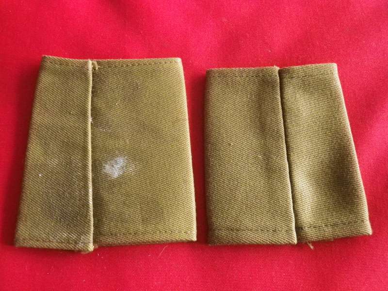 RHODESIA BSAP - PAIR PATROL OFFICERS SLIP ONS - 2 BARS IS +3 YEARS SERVICE                  (8976)