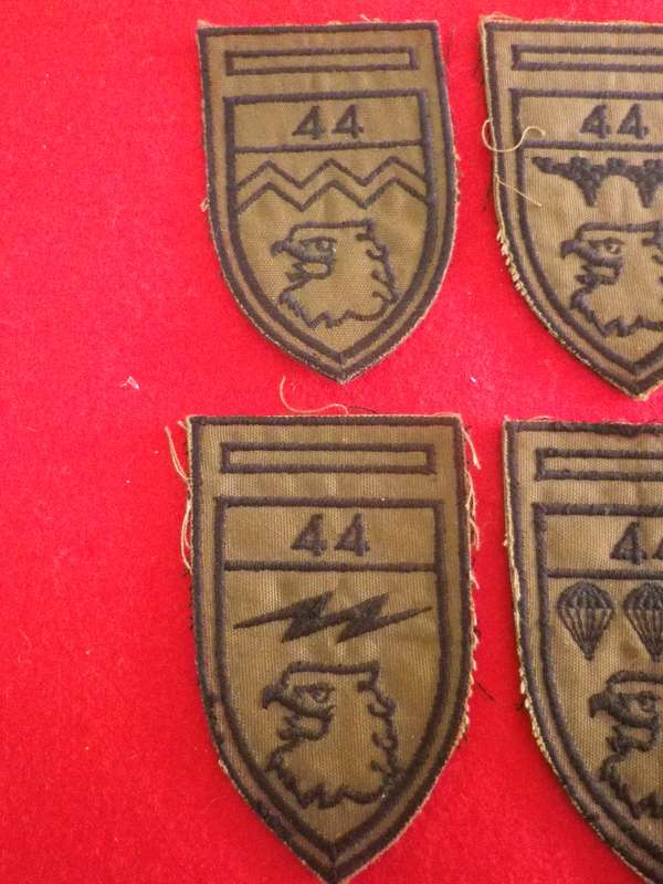 SADF - 44 PARA LOT - 7 SUBDUED FLASHES - UNIT LIST BELOW    (8877)