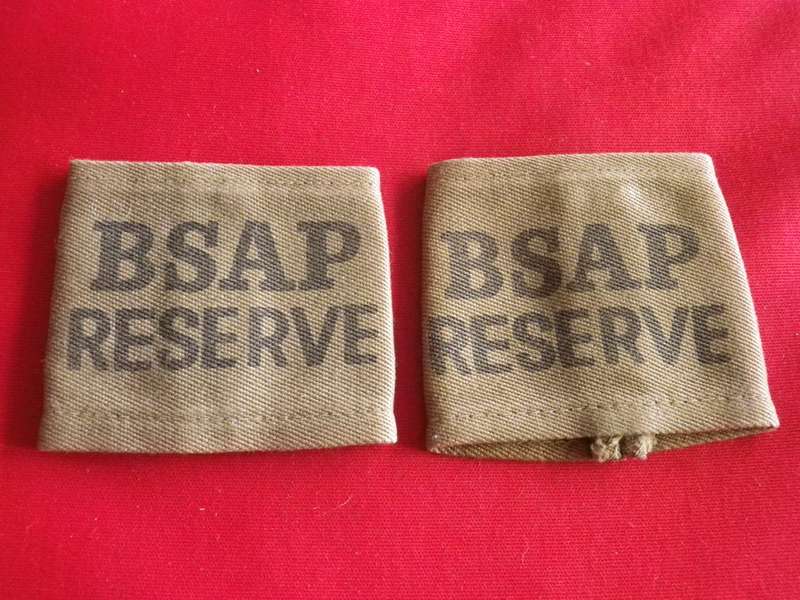 RHODESIA BSAP - PAIR RESERVISTS SLIP ONS -                 (8977)
