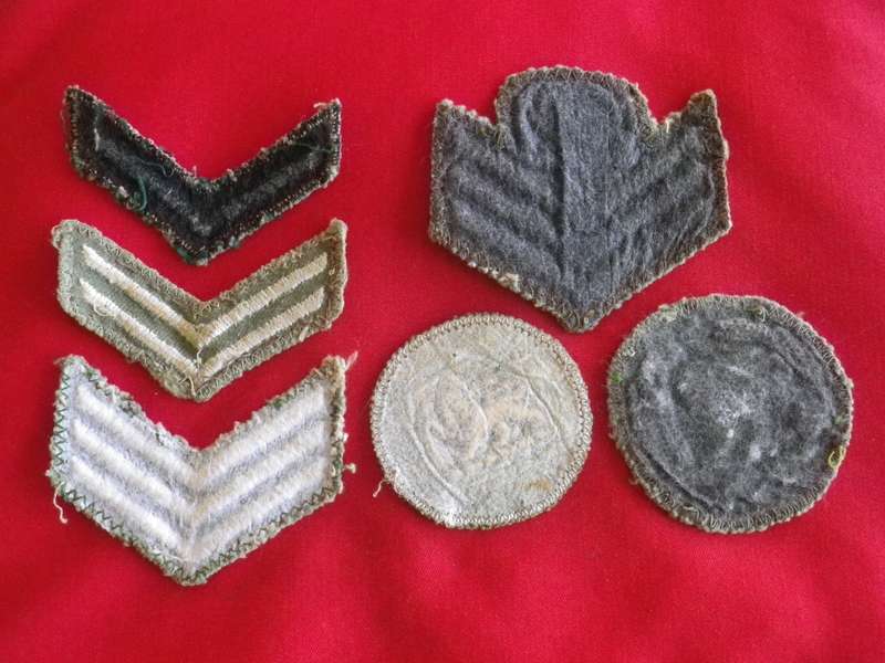 RHODESIAN ARMY SET OF 6 X NCO COMBAT DRESS RANKS  -    L/CORP - WO2                 (8676)