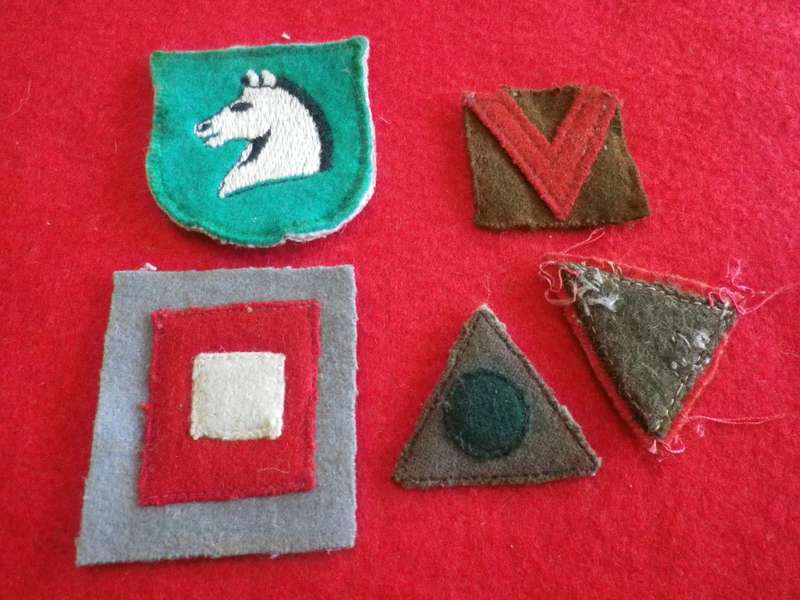 BRITISH ARMY + SOUTH AFRICA WW2 ERA FORMATION PATCHES AND FLASHES    (168)