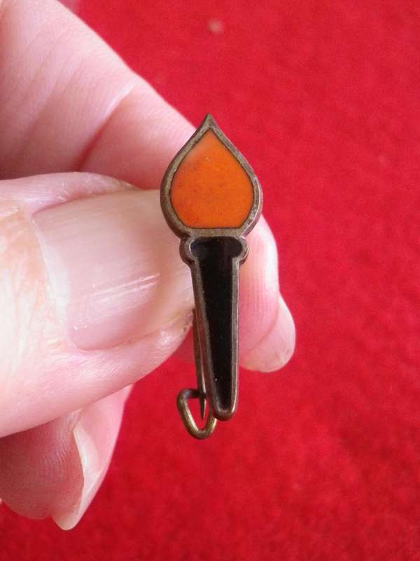 SOUTH AFRICA - TORCH COMMANDO LAPEL BADGE FROM 1950's                (163)