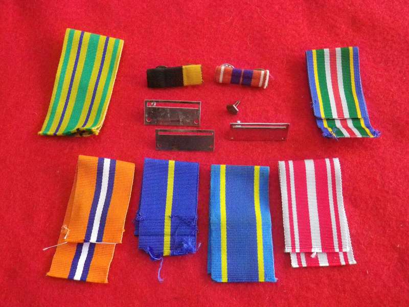 SADF - LOT OF FULL SIZE MEDAL RIBBONS ETC.                 (164)