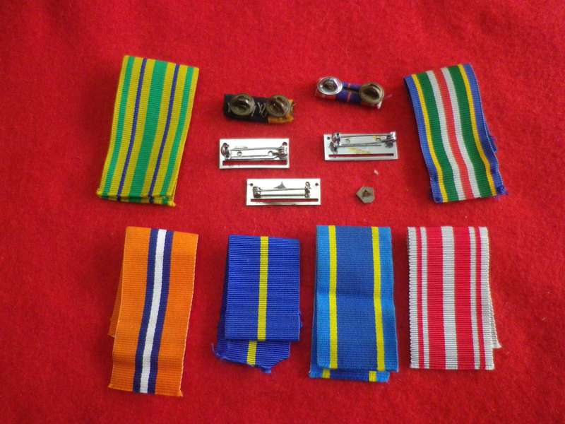 SADF - LOT OF FULL SIZE MEDAL RIBBONS ETC.                 (164)
