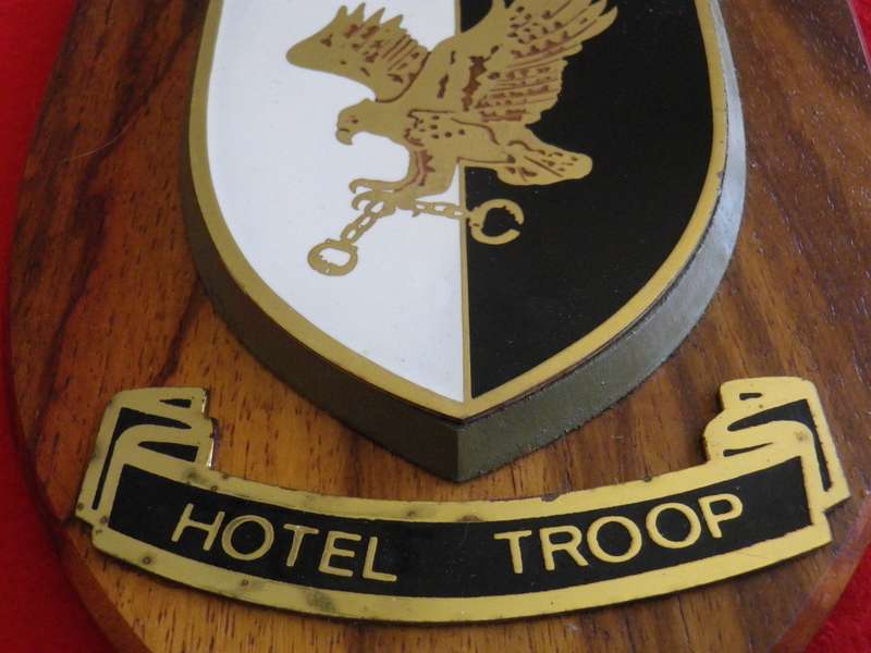RHODESIA - BSAP SUPPORT UNIT "HOTEL TROOP" PLAQUE - SCARCE   (8935)