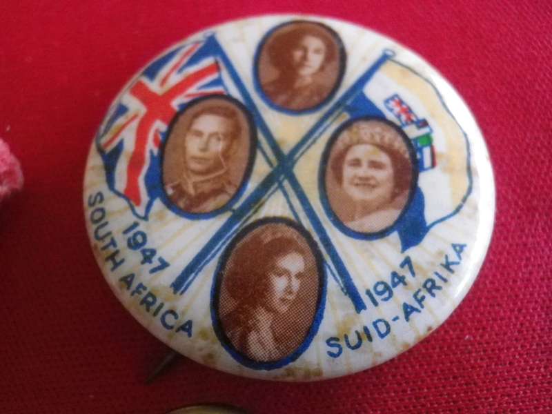 BRITISH / SA / ROYAL FAMILY 1947 VISIT  -     LOT OF LAPEL PINS           (8990)