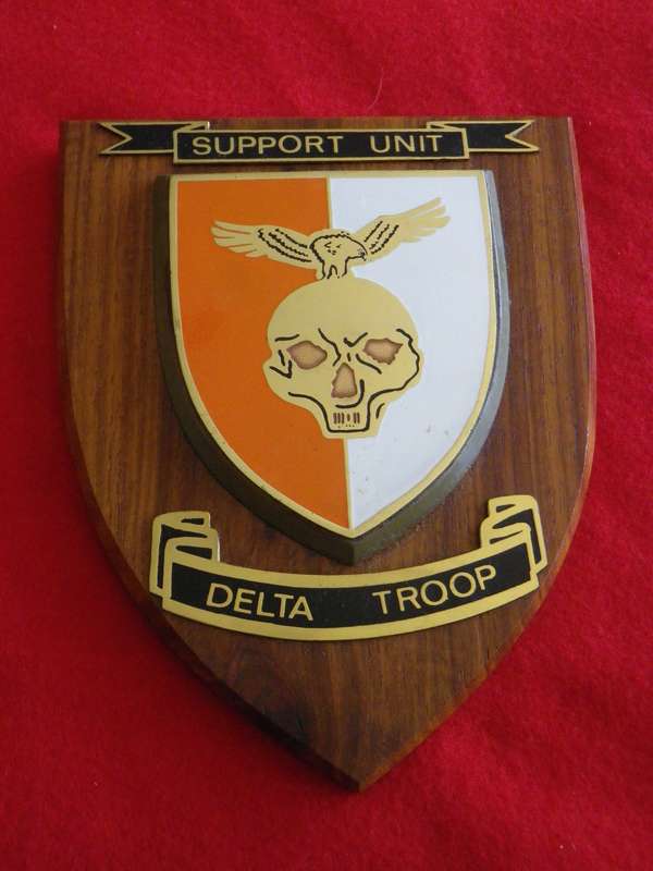 RHODESIA - BSAP SUPPORT UNIT "DELTA TROOP " PLAQUE - SCARCE   (8940)