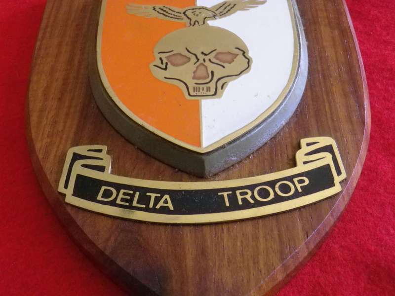 RHODESIA - BSAP SUPPORT UNIT "DELTA TROOP " PLAQUE - SCARCE   (8940)