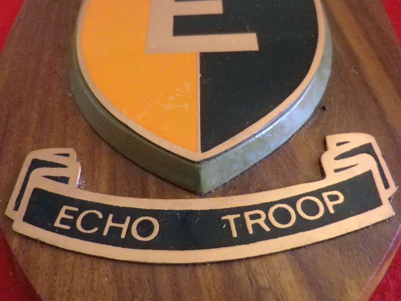 RHODESIA - BSAP SUPPORT UNIT "ECHO TROOP " PLAQUE - SCARCE   (8946)