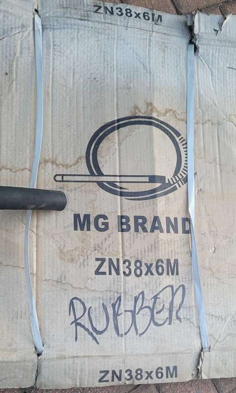 UNUSED 6m Heavy Duty Hydraulic Steel-Lined Rubber Hose. 33mm Diameter (Bid Per Piece)