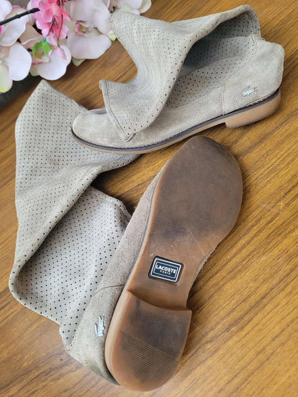 LACOSTE (Paris) Clean-Used Quality Ladies Boots  (+- ) Size 5/6 OR As Pictured