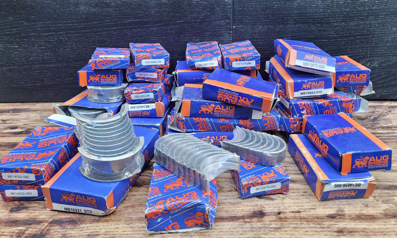 AUG EXPORT QUALITY ENGINE BEARINGS - MIXED SIZES. (Bid Per 100x Packs)