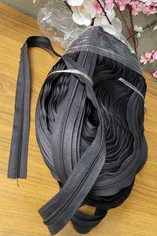 5m Cut-To Size Multiple-Purpose Plastic Zip. (Bid per 5m Strip). For Tents, Suit Cases, Sofas