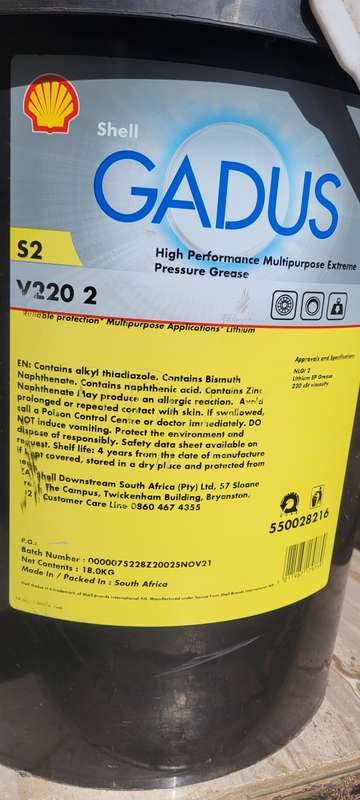 18Kg High Quality SHELL GADUS Multi-Purpose Extreme High Pressure Grease