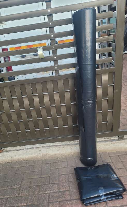 20m UNUSED Quality Thick Drop Sheet/Paving Plastic. (Bid Per Piece)