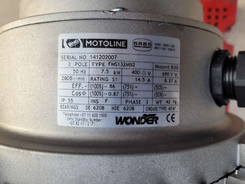 (7.5Kw & 4Kw) BMG BRAND NEW 3-Phase Electric Motor BUNDLE. (Bid Per Lot Of 2x)