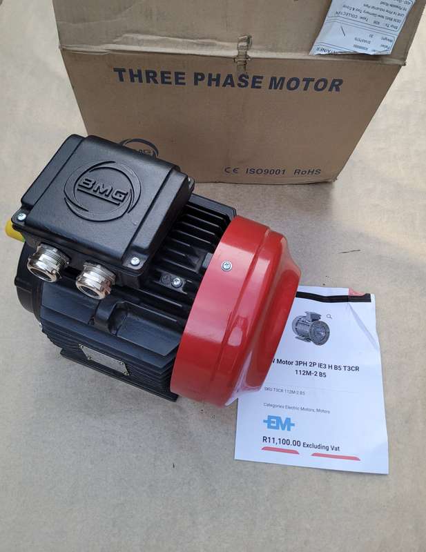 (7.5Kw & 4Kw) BMG BRAND NEW 3-Phase Electric Motor BUNDLE. (Bid Per Lot Of 2x)
